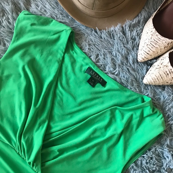 Lauren Ralph Lauren Dresses & Skirts - Women’s Green Ralph Lauren Ruched Jersey Dress